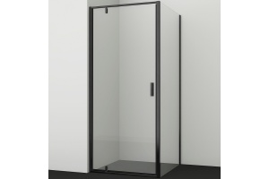 Душевой уголок WasserKRAFT Elbe 80x80 профиль черный стекло прозрачное
