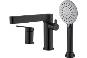 Смеситель на борт ванны  BelBagno Delta черный матовый (DEL-BVD3-NERO)