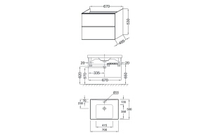 Тумба под раковину Jacob Delafon Odeon Up 48.5 см (EB890-N18) - 2