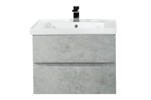 TECHNO База под раковину подвесная с двумя выкатными ящиками, Бетон лофт натуральный AM-Techno-700-2C-SO-LS935 - 2