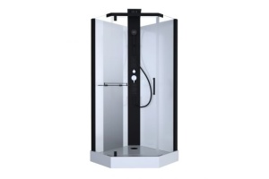 Душевая кабина Black&White Galaxy 90х90 черная матовая