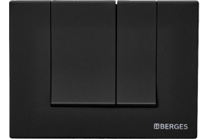 Кнопка смыва Berges Wasserhaus Novum S5 чёрный, матовый