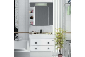 Тумба с раковиной Vod-Ok Квадро 80 белая - 2