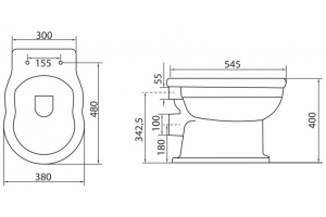 Чаша для унитаза BelBagno Boheme BB115CB - 2