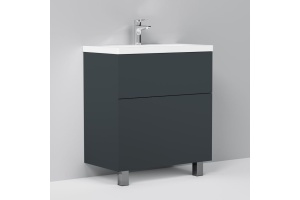 Тумба для комплекта AM.PM Gem 75 графит матовый, напольная, с 2 ящиками - 2