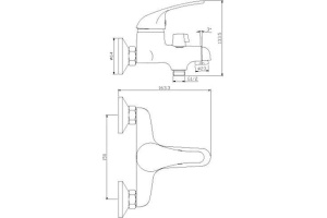 Смеситель для ванны Rossinka  хром (Y40-30) - 2