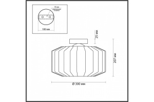 Потолочный светильник Odeon Light Pendant Binga 4746/1C - 3