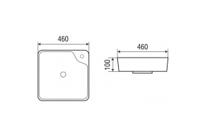 Раковина накладная Weltwasser WW ELBACH 2181 46 белый (10000004576) - 2