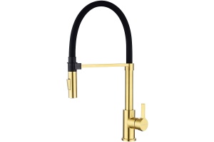 Смеситель для кухни Paulmark Halt брашированное золото
