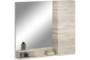 Зеркало-шкаф Comforty Верона 90 дуб белый - 2