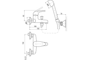 Смеситель для ванны Rav Slezak Sazava хром (SA054.5/2) - 2