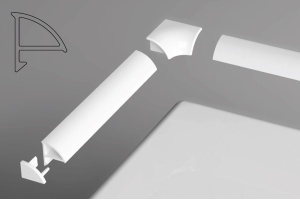 Набор (2 заглушки + 2 угловых соединения) для планки 6 см RAVAK  (B440000001)