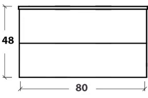 Тумба под раковину Armadi Art NeoArt 80 раковина моноблок темно - коричневый - 3