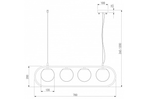 Подвесной светильник Eurosvet Ringo 50089/4 золото - 3