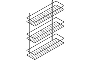 Полка DIWO Смоленск П16102 черный муар