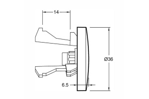 Заглушка Jacob Delafon E4061-BL для слива-перелива, черный матовый - 2