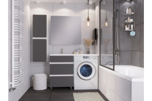 Тумба под раковину напольная Stella Polar Корделия 60 серая - 2