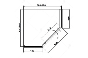 Душевой уголок Rgw Stivol 89x89 см (32328199-11) - 3