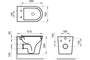 Чаша подвесного унитаза BelBagno Flay-r без сиденья белый - 3