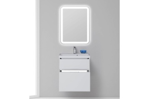 Тумба с раковиной Aquanet Латина 60 2 ящика белая - 2