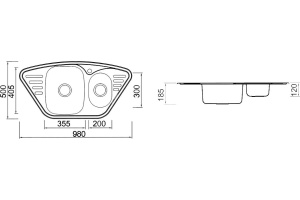 Мойка кухонная Seaman Eco Wien SWT-9850B - 2