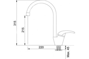 Смеситель Franke Platino 115.0029.588 для кухонной мойки - 2