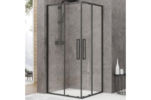 Душевой уголок Black&White Stellar Wind 90х90 черный матовый