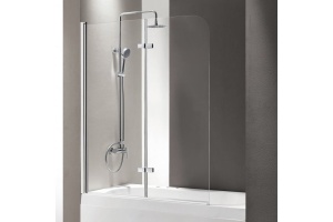Шторка на ванну Cezares Eco O-V-21-120/140-C-Cr стекло прозрачное