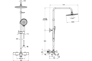 Душевая стойка VitrA AquaHeat A47208EXP хром - 2