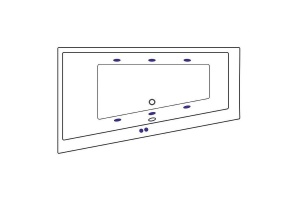 Акриловая ванна Excellent Sfera 170х100 левая белая золото с гидромассажем - 2
