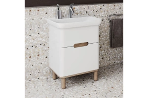 Тумба с раковиной VitrA Sento 65 с LED подсветкой матовый белый - 2