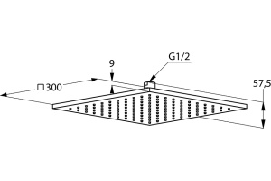 Верхний душ Kludi  (6443005-00) - 3