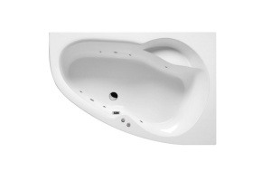 Ванна акриловая Excellent Newa Soft R 160х95 с гидромассажем белый - хром