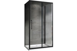 Душевой уголок Abber Schwarzer Diamant 150х80 черный (AG30150BH-S80B)