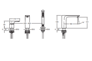 Смеситель Jacob Delafon Aleo E72292-CP на борт ванны - 2