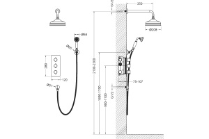 Душевой комплект Timo Petruma SX-5169/02SM антик - 2