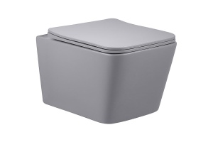 Подвесной унитаз Vincea Q-Line серый с сиденьем микролифт