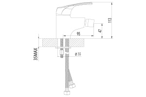 Смеситель для биде Lemark OMEGA хром (LM3108C) - 2