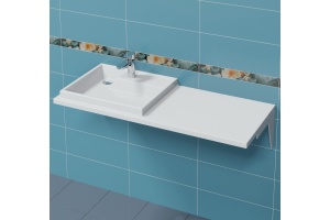 Раковина СанТа Юпитер 120 L, без кронштейнов - 2