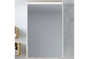 Зеркало-шкаф STWORKI Дублин 60 с подсветкой, навесное, белое, прямоугольное