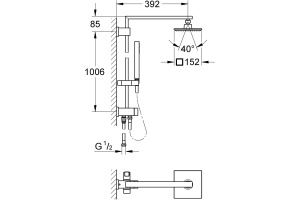 Душевая стойка Grohe Euphoria Cube System 150 27696000 - 2