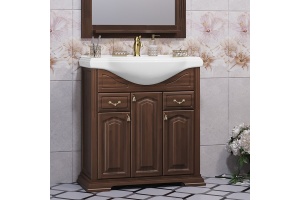 Тумба с раковиной Opadiris Риспекто 80 темное дерево