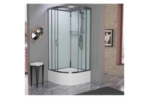 Душевая кабина Frank Brilliant 100х100 хром стекло прозрачное - 2