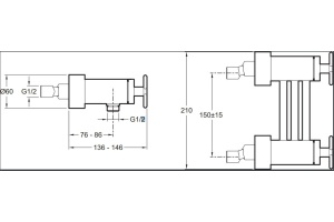 Смеситель Jacob Delafon Nouvelle Vague E78344-BLV для душа - 3
