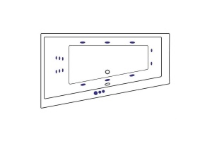 Акриловая ванна Excellent Sfera Slim 170х100 левая белая золото с гидромассажем - 2