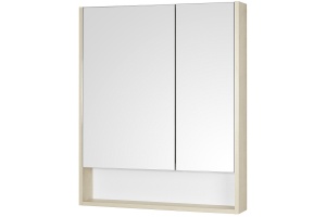 Зеркало-шкаф Aquaton Сканди 70 белый - светлое дерево