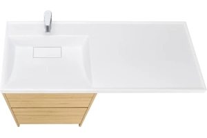 Тумба с раковиной Aquaton Лондри 60 светлое дерево - 2