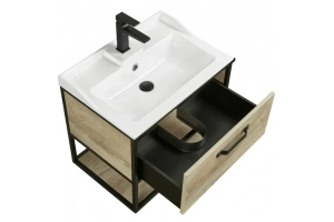 Тумба с раковиной Фабиа 65 Aquaton Лофт Фабрик 65 светлое дерево - 2