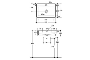 Kerasan Ego раковина 60х43 с 1 отверстием под смеситель, цвет белый - 2