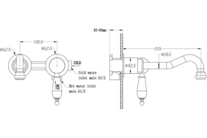 Смеситель для раковины Boheme Medici бронза - 2